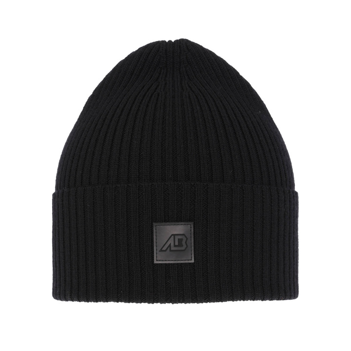 Heren wintermuts, zwart, 100% Merino Wol, Matias