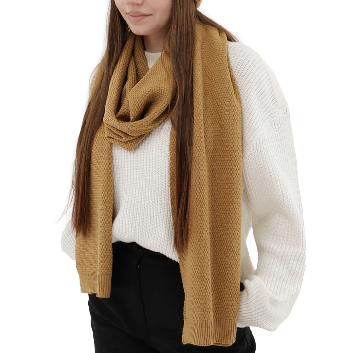 Dames wintersjaal, camel, Agora