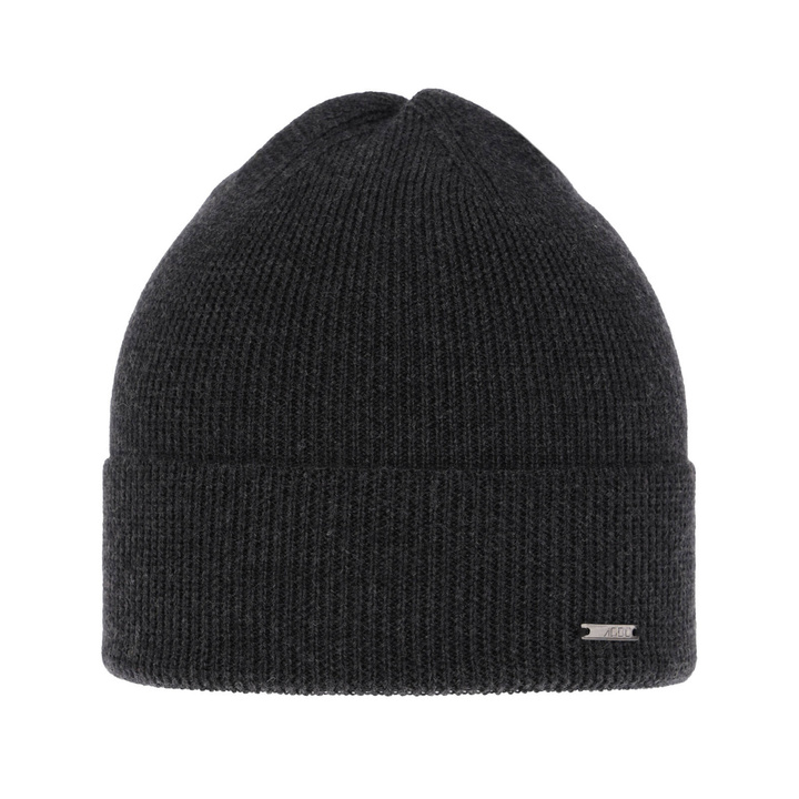 Heren winter/herfst muts, donkergrijs, 100% merinovilla, Memfis