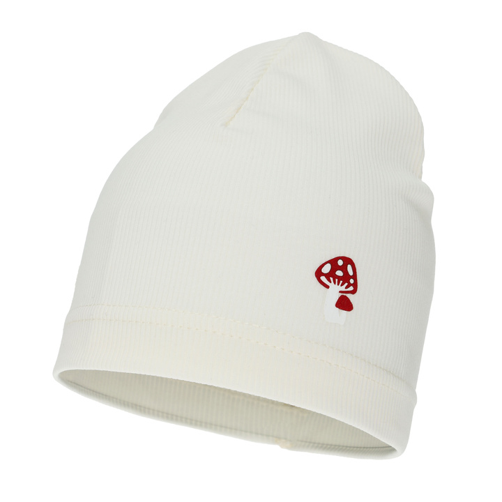 Hattu tytöille syksyllä, keväällä, kermainen, puuvillainen Balma