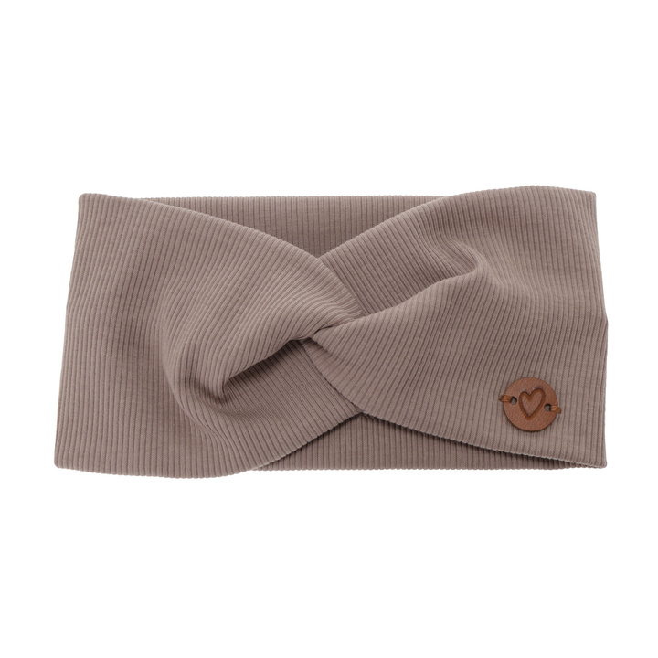 Meisjes herfst/lente hoofdband, beige, katoenen, Kasjana