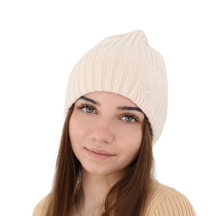 Dames wintermuts, roze, 100% Merino Wol, Ariga