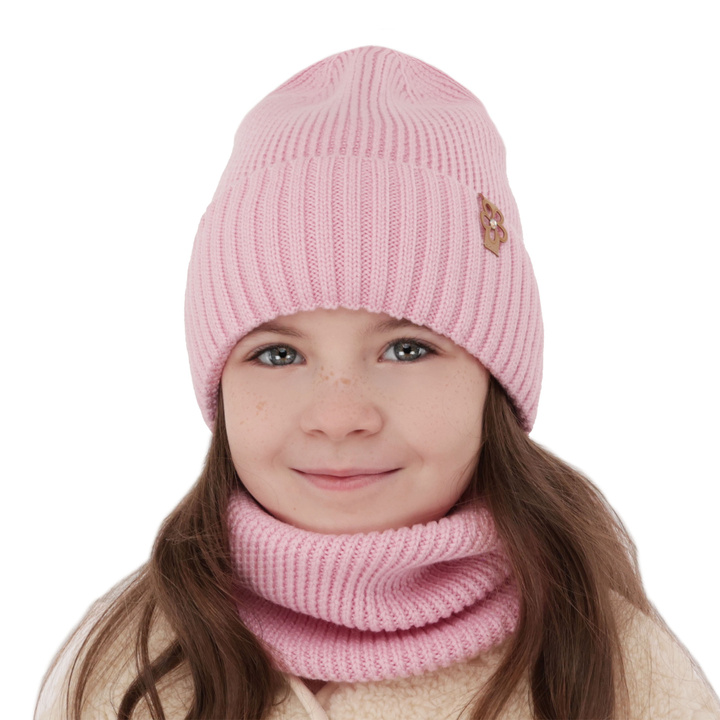 Meisjes winter set, roze, 100% Merino Wol, Nelita