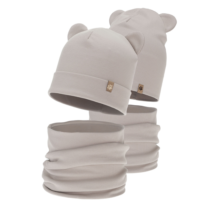 Poikien syys/kevät setti: pipo ja putkihuivi, beige, Farim