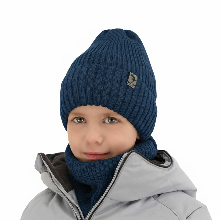 Jongens winter set, blauw, met merinowol, Gecko