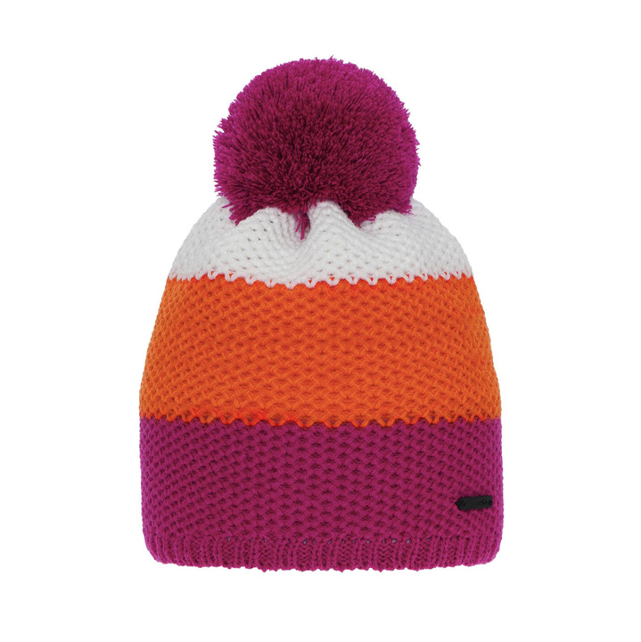 Meisjes wintermuts, roze, met garen pompon, Naruto