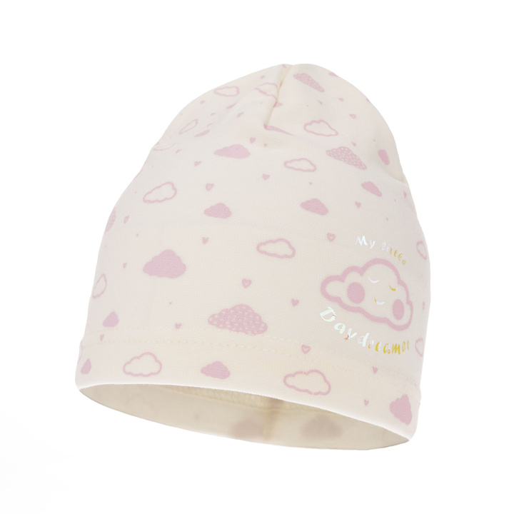 Meisjes herfst/lente muts, kremowa, Klaudyna