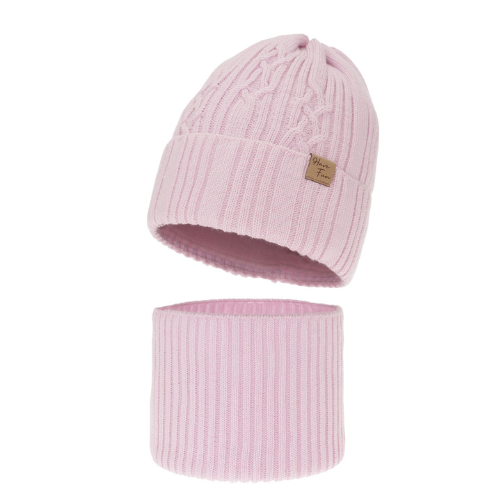 Meisjes winter set muts en buissjaal, lila, Rema