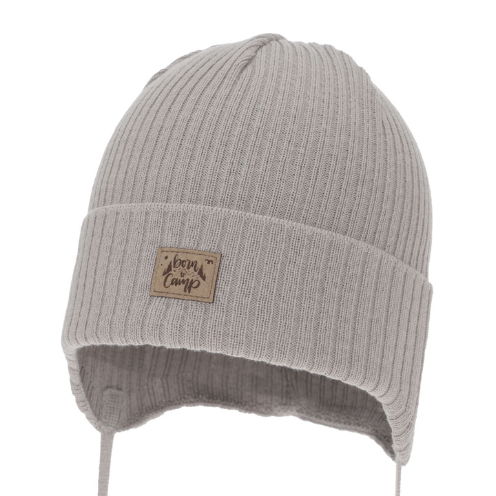 Poikien syys/kevät pipo, beige, nauhoilla, puuvillan kanssa, Fenris