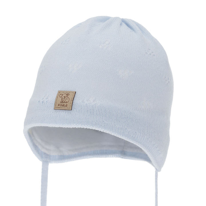 Poikien syys/kevät pipo, vaaleansininen, nauhoilla, Slate