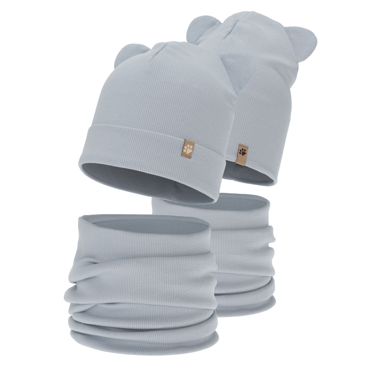 Poikien syys/kevät setti: pipo ja putkihuivi, harmaa, Farim