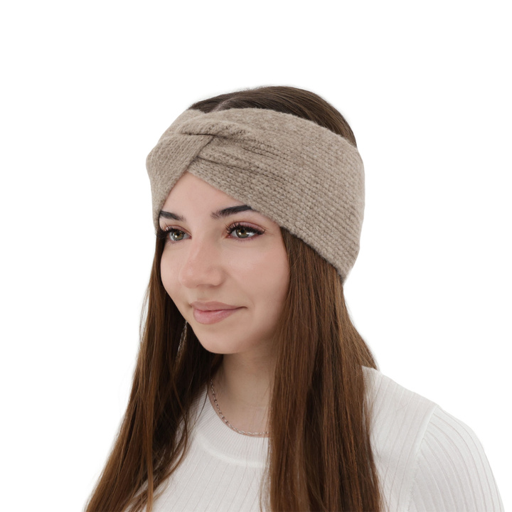 Dames winter hoofdband, beige, Florence