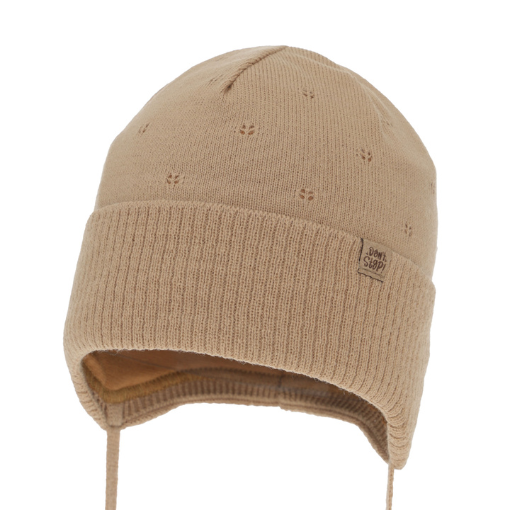 Poikien syys/kevät pipo, camel, nauhoilla, Leif