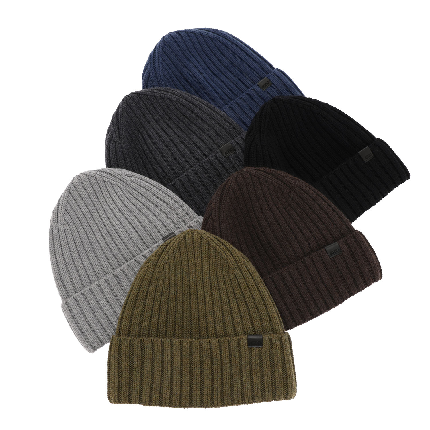 Heren wintermuts, olijfgroen, 100% Merino Wol, Nathan