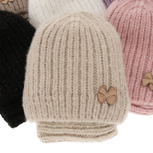 Meisjes winter set muts en buissjaal, wit, Ingrid