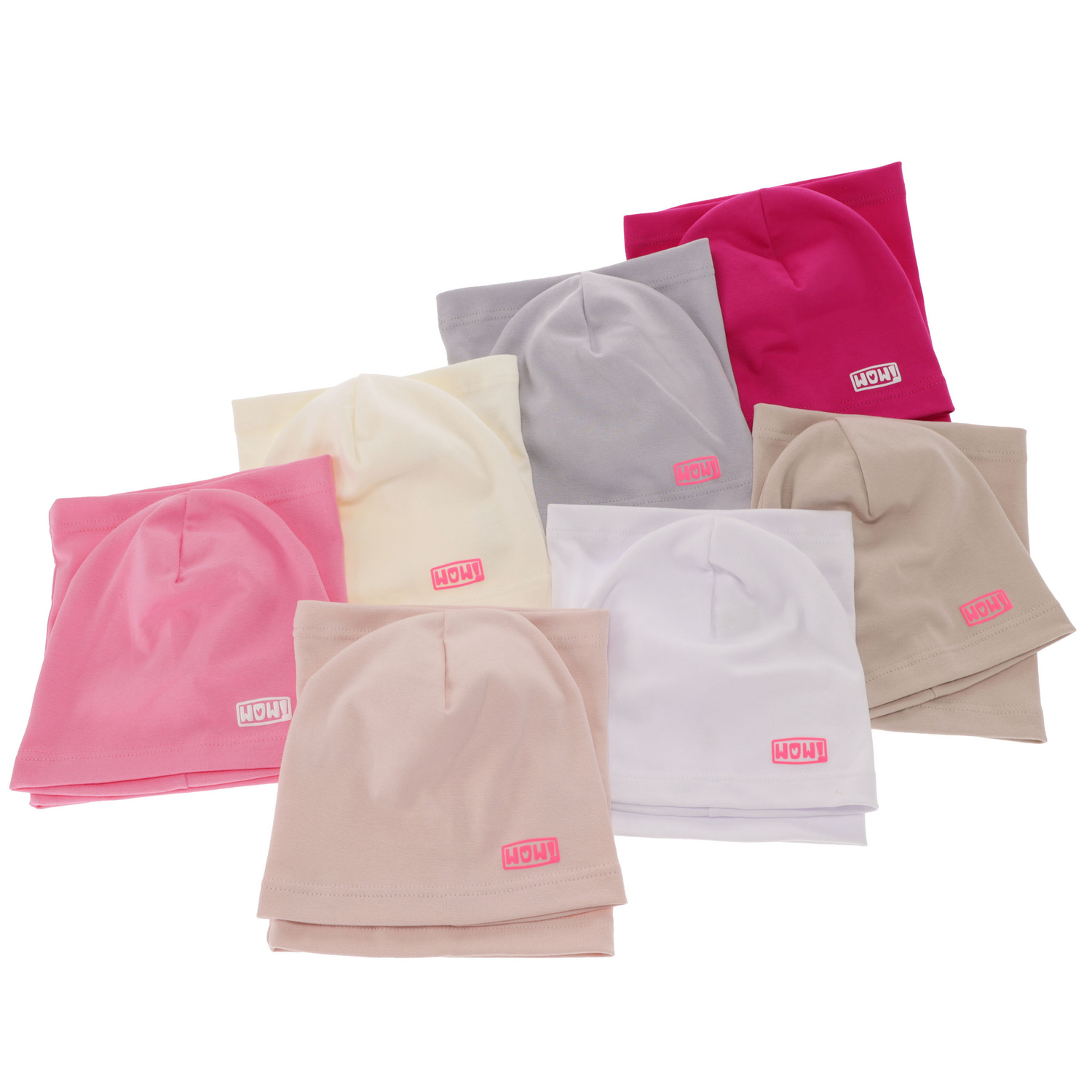 Meisjes herfst/lente set muts en buissjaal, kremi, katoen, Friza