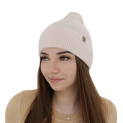 Naisten syys/kevät pipo, vaaleanpunainen, merinovilla kashmirinaa, Alineta