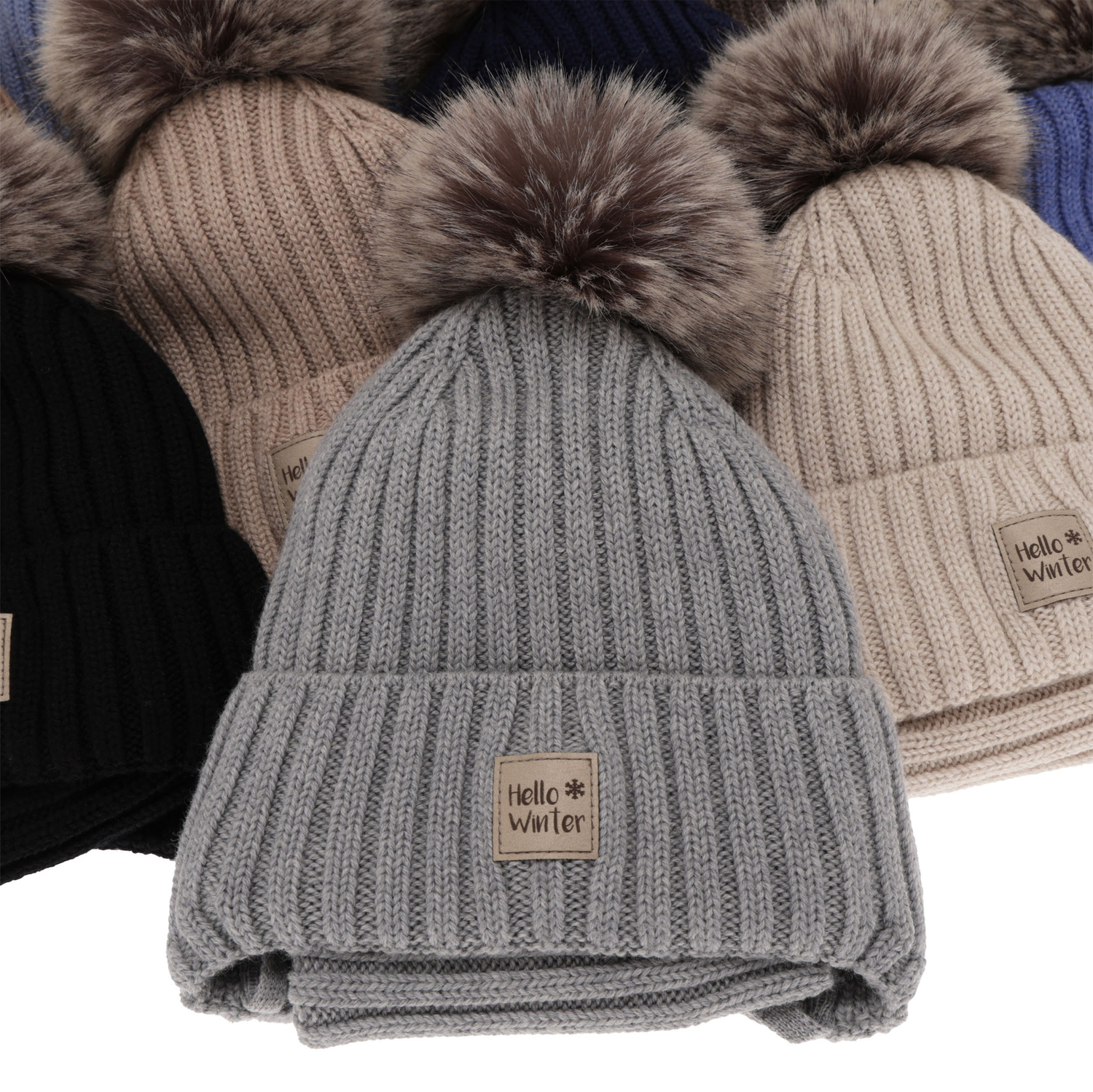 Jongens winter set, blauw, 100% Merino Wol, gevoerd met wolpolair, Met bindkoorden, Morti