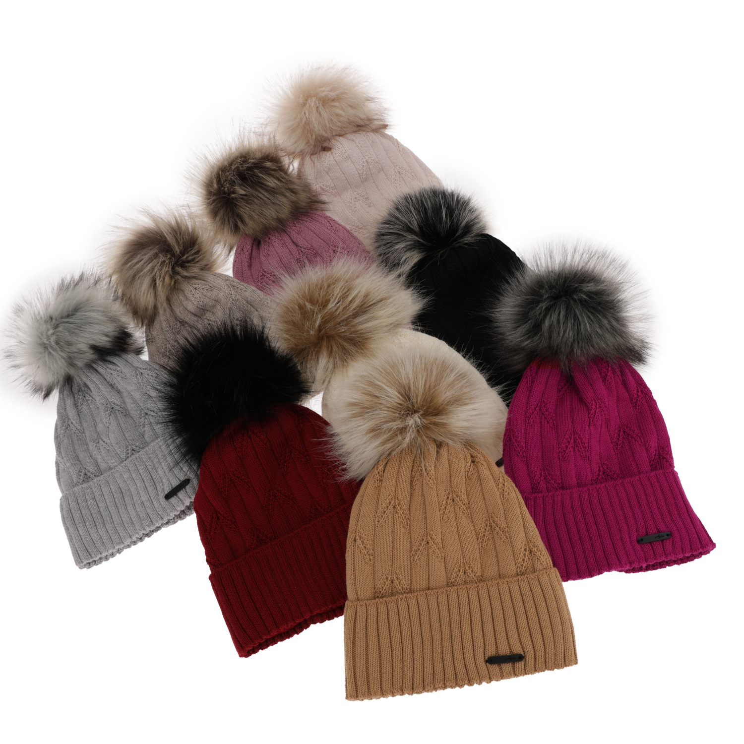 Dames wintermuts, kremowy, met merinowol, Talaria