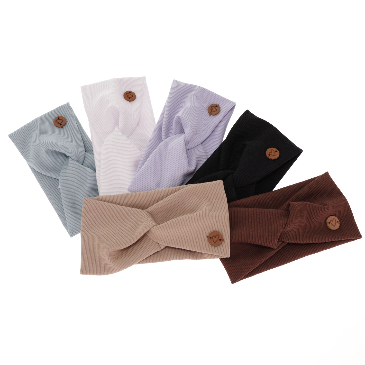 Meisjes herfst/lente hoofdband, beige, katoenen, Kasjana