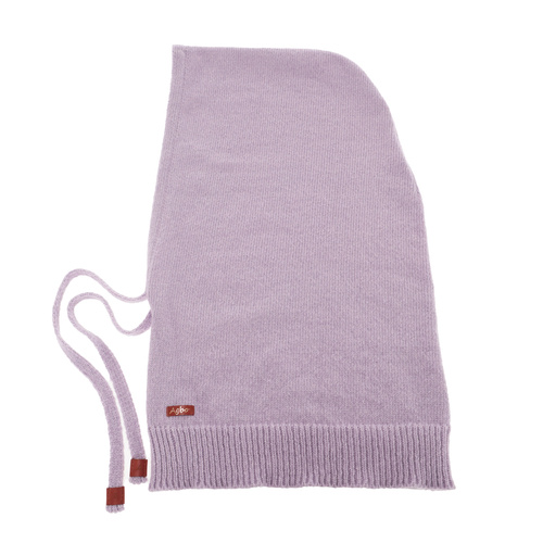 Dames winter bivakmuts, paars, met merinowol, Elizabeth