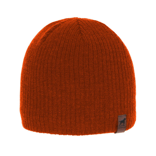 Heren wintermuts, oranje, met merinowol, Bird