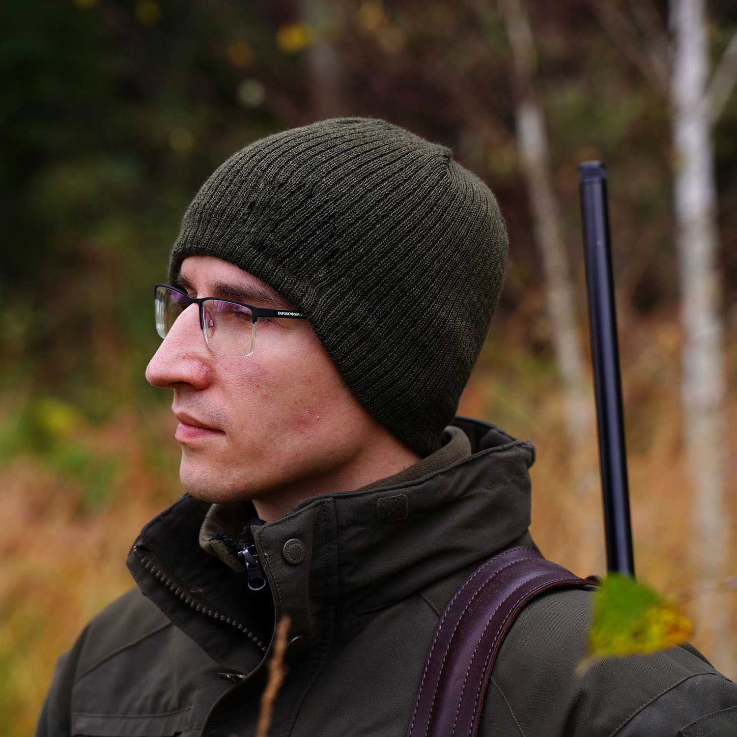 Heren wintermuts, bruin, met merinowol, Bird