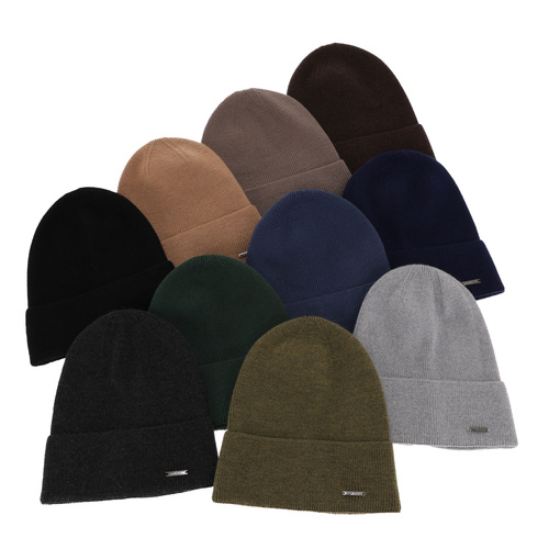 Heren winter/herfst muts, donkergrijs, 100% merinovilla, Memfis