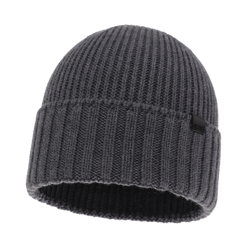 Heren wintermuts, grijs, 100% Merino Wol, naadloos, Bruner