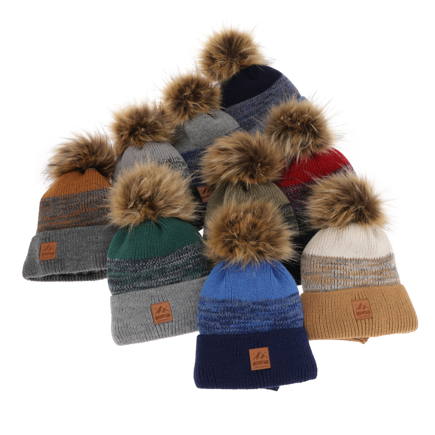 Jongens winter set, zwart, met garen pompon, Buffalo