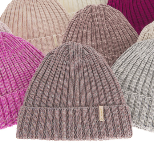 Dames wintermuts, roze, met merinowol, Missi
