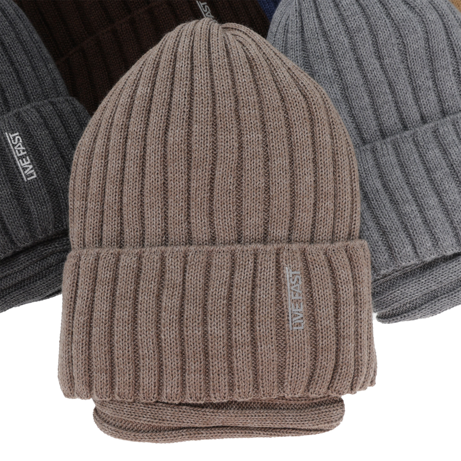 Poikien talvisetti: pipo ja putkihuivi, talvi, bordowy, merinovillalla, podszyty polarem, Banasko