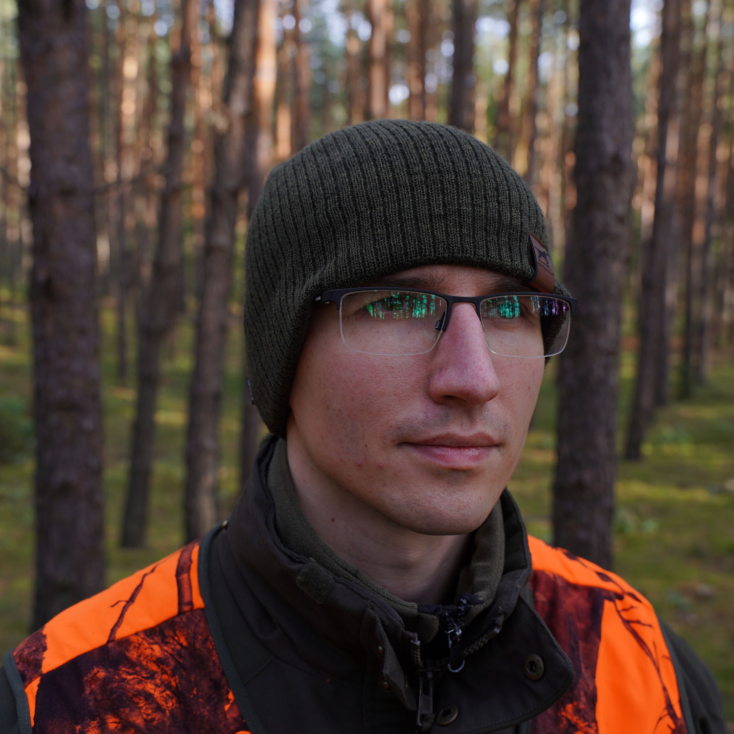 Heren jachtmuts, winter, groen, met merinowol, Bird