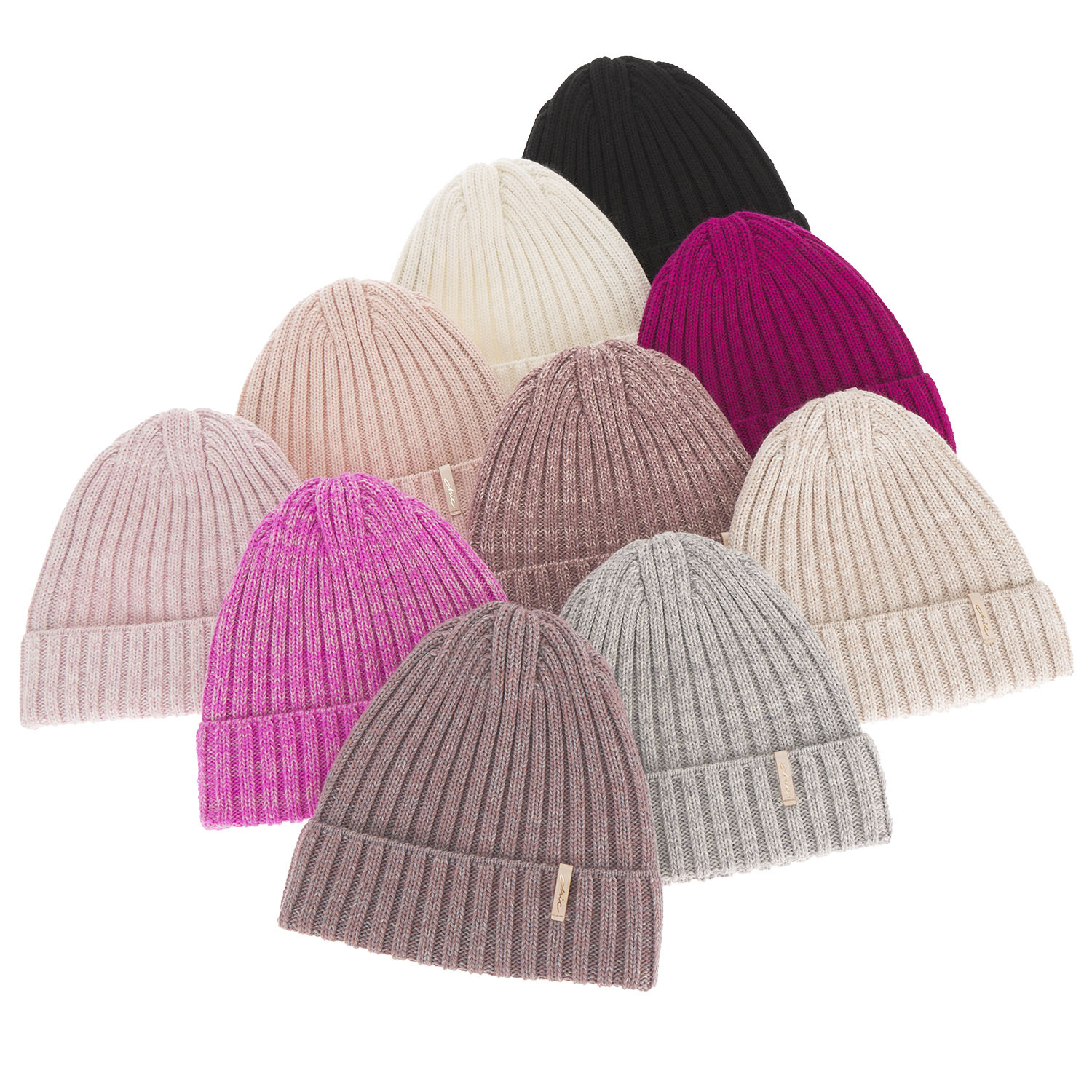 Dames wintermuts, roze, met merinowol, Missi
