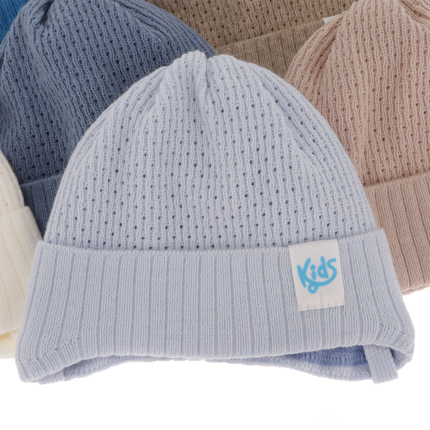 Jongens herfst/lente muts, blauw, met bindkoorden, Galvani