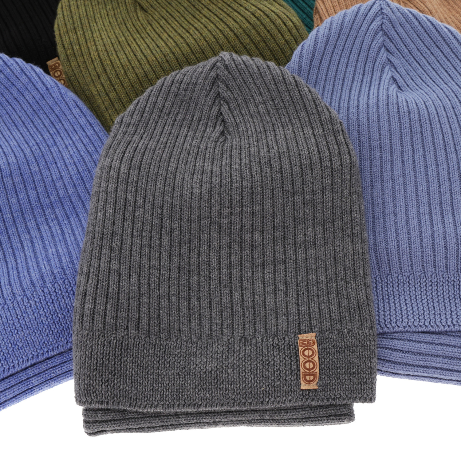 Jongens herfst/lente set muts en buissjaal, blauw, 100% Merino Wol, Chester