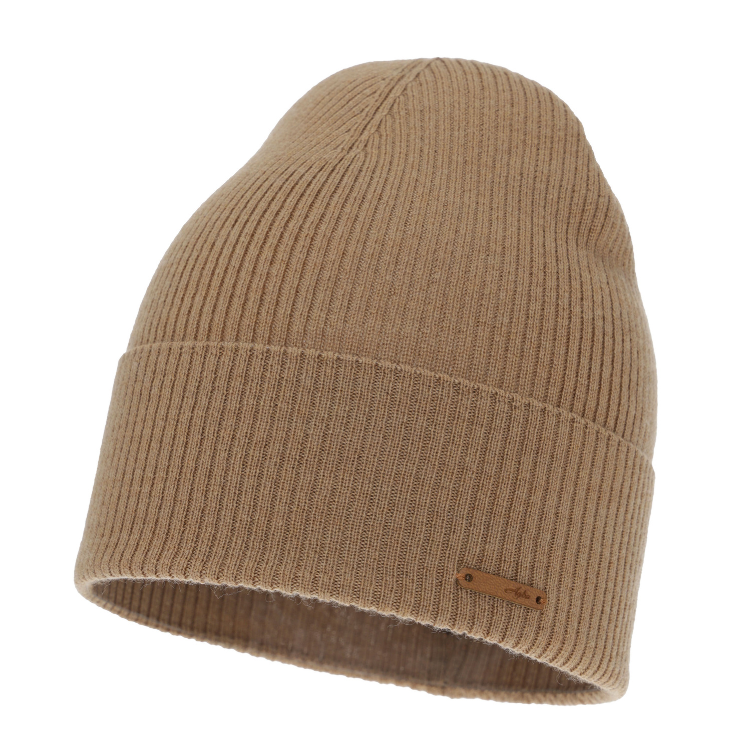 Naisten syys/kevät pipo, camel, 100% Merinovilla, Flerra