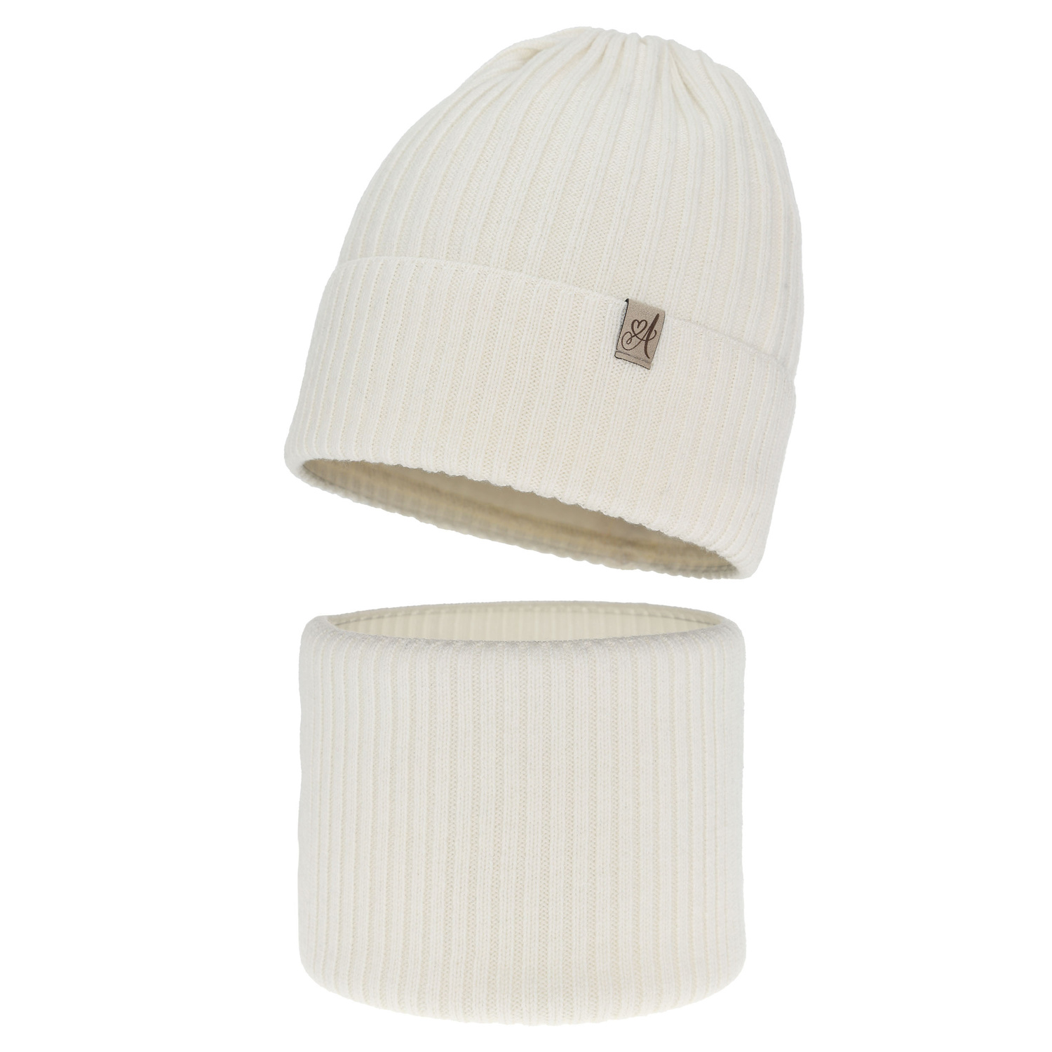 Meisjes winter set, wit, 100% Merino Wol, Patricia