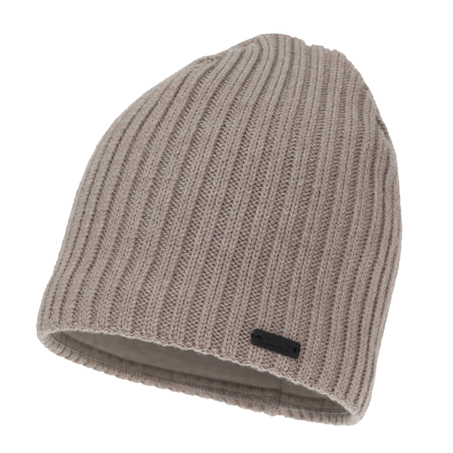 Naisten talvipipo, tummanbeige, merinovillalla, Soletta