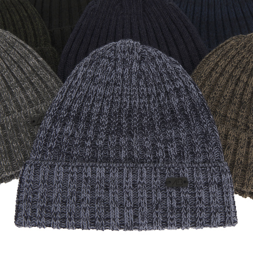 Heren wintermuts, khaki, met merinowol, Timon