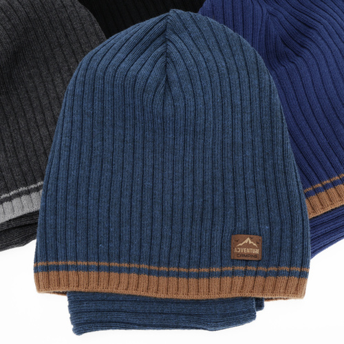 Poikien syys/kevät setti: pipo ja putkihuivi, beżowy, puuvillalla, Eirik