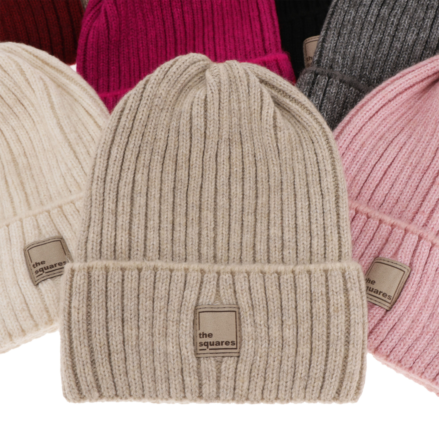 Dames wintermuts, donker beige, met merinowol, Benedetta