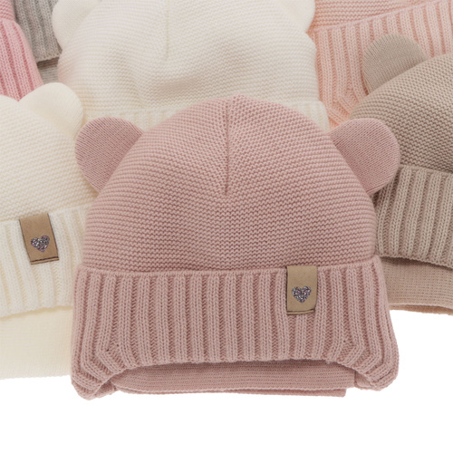 Meisjes winter set muts en sjaal, kremowy, Alice