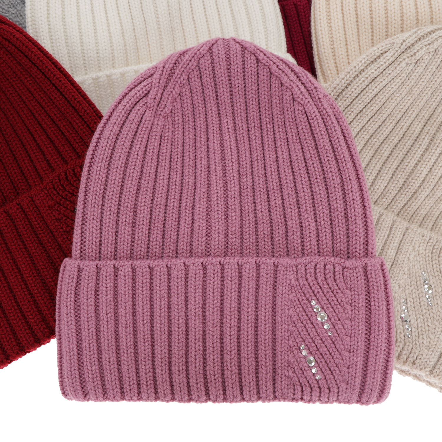 Dames wintermuts, Roze, 100% Merino Wol, Ariga