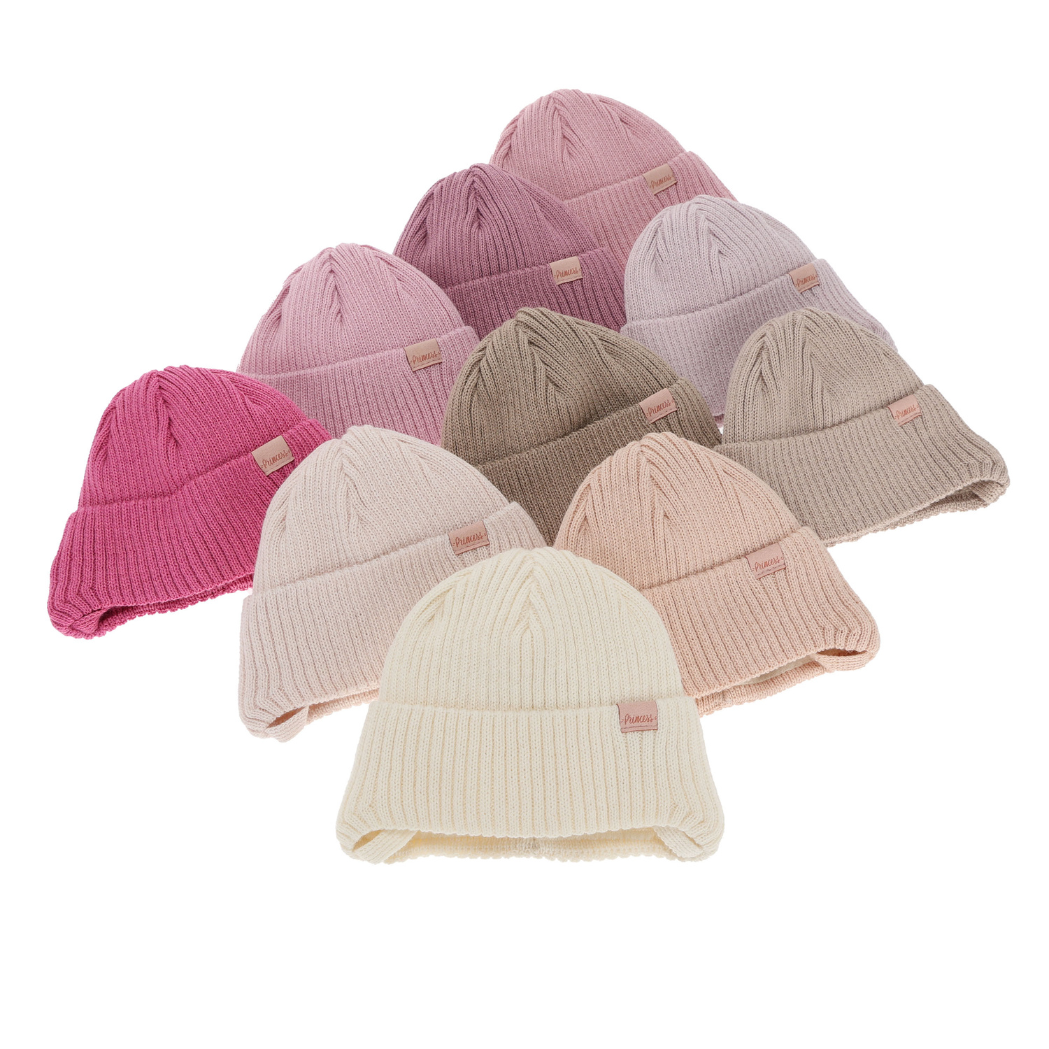 Tyttöjen talvipipo, kerma, nauhoilla, merinovillalla, Punia