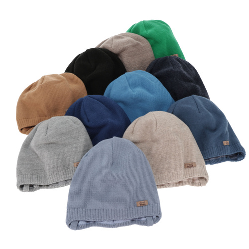 Poikien syys/kevät pipo, beige, nauhoilla, Valdis