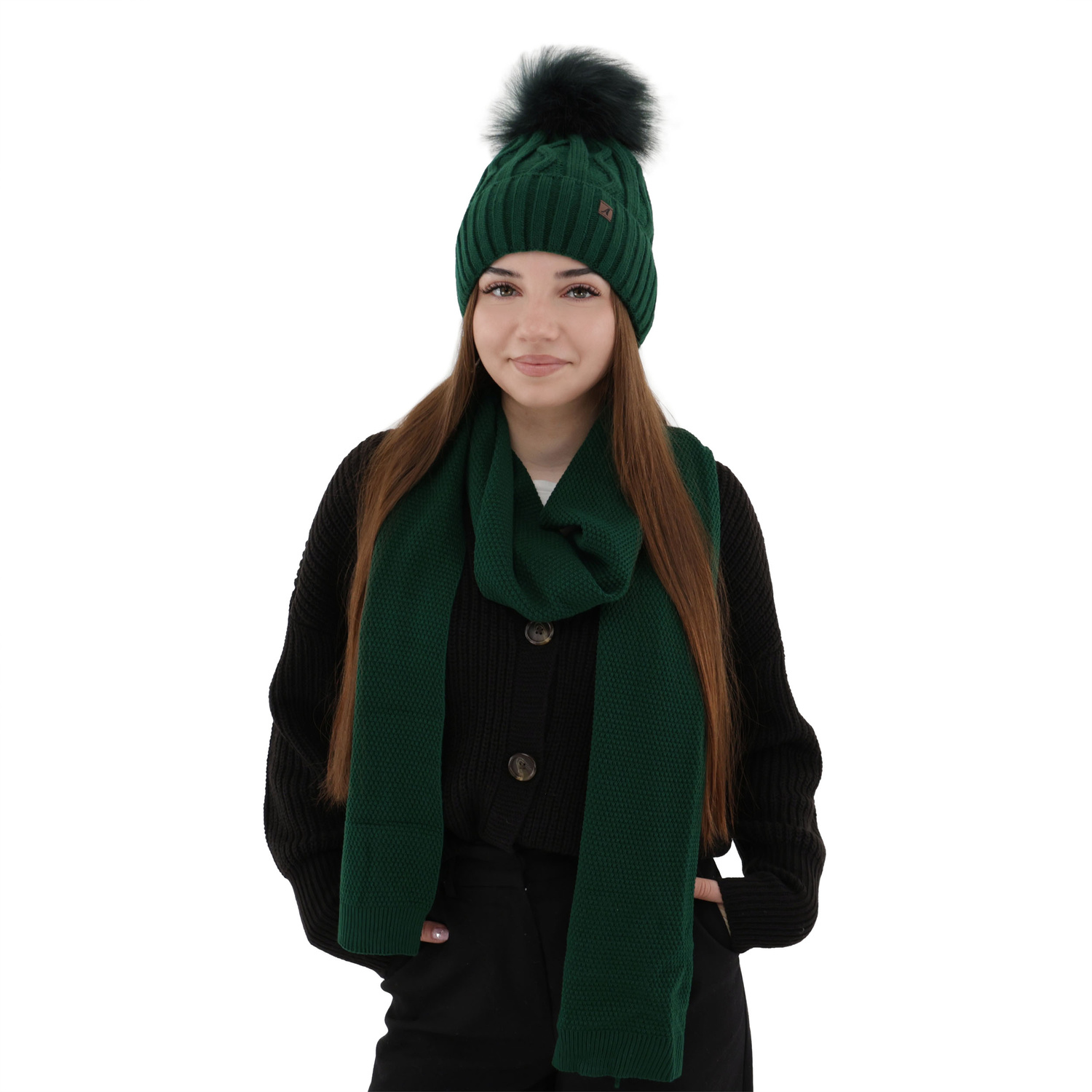 Dames wintersjaal, roze, Agora