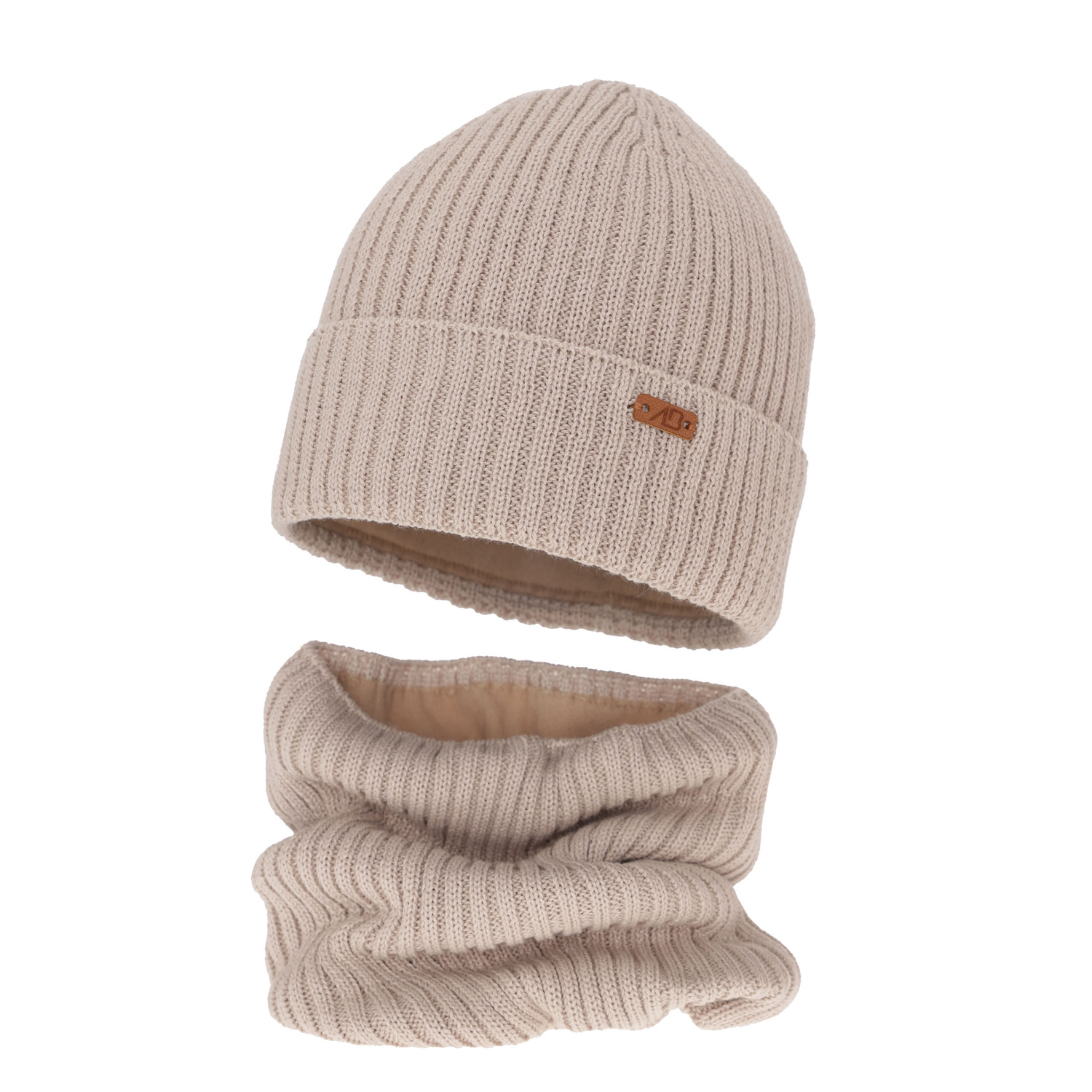 Jongens winter set, beige, met merinowol, Palermo