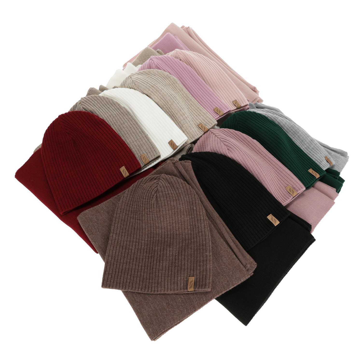 Naisten talvisetti: pipo ja huivi, ruskea, Fena