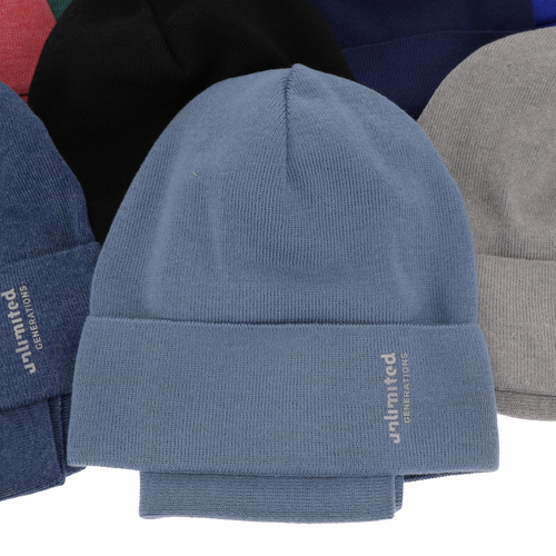 Jongens herfst/lente set muts en buissjaal, puuvillalla, blauw, Timothe